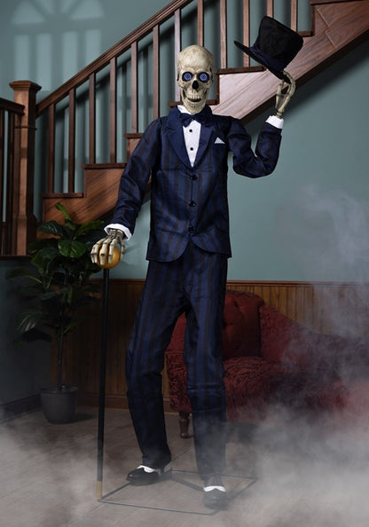 6FT Gentleman Skeleton Animatronic Halloween Decoration - US 8460