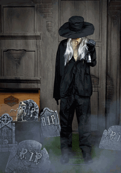 6FT Ghastly Gravedigger Animatronic Decoration - Tekky - US 5913