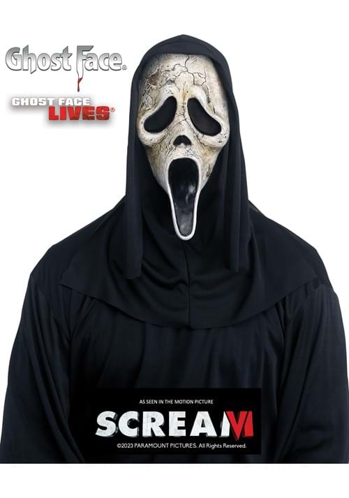 Adult Ghost Face Costume Aged Mask - US 6340