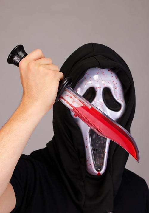 Adult Ghost Face Bleeding Mask with Knife Costume Kit - US 1610
