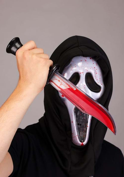 Adult Ghost Face Bleeding Mask with Knife Costume Kit - US 1610