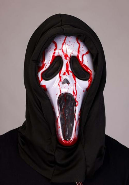 Adult Ghost Face Bleeding Mask with Knife Costume Kit - US 1610