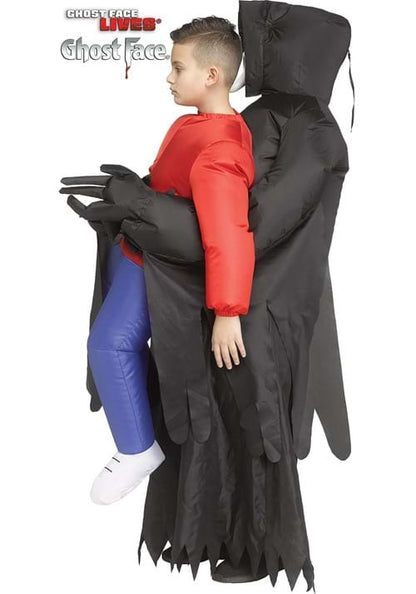 Inflatable Ghost Face Piggyback Costume for Kids - US 7860