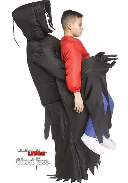 Inflatable Ghost Face Piggyback Costume for Kids - US 7860