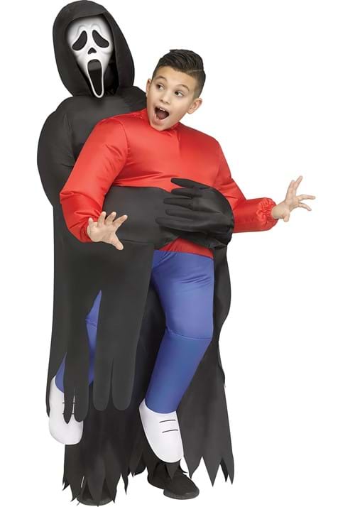 Inflatable Ghost Face Piggyback Costume for Kids - US 7860