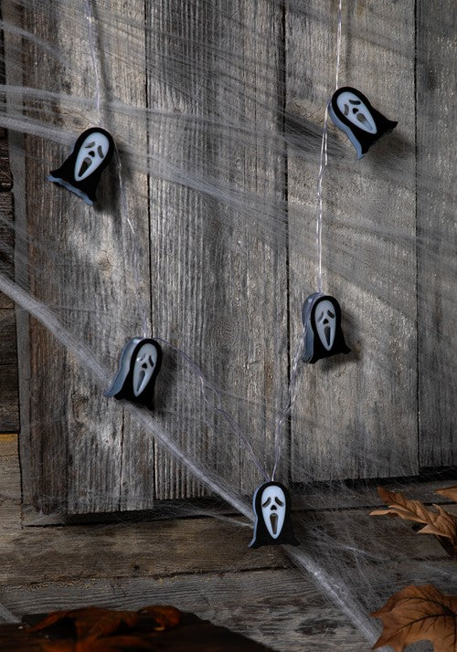 String of 10 Ghost Face Lights Decoration - US 6334