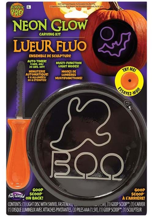 Neon Ghost Light Pumpkin Carving Kit - US 2905