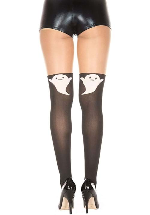 Ghost Print Costume Tights for Women - US 9460