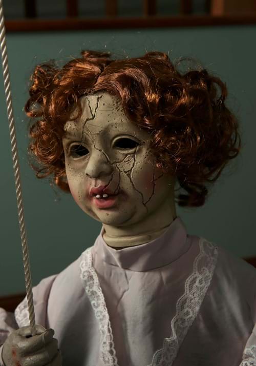 6FT Animated Ghostly Go Round with 3 Dolls Halloween Decoration - US 7156