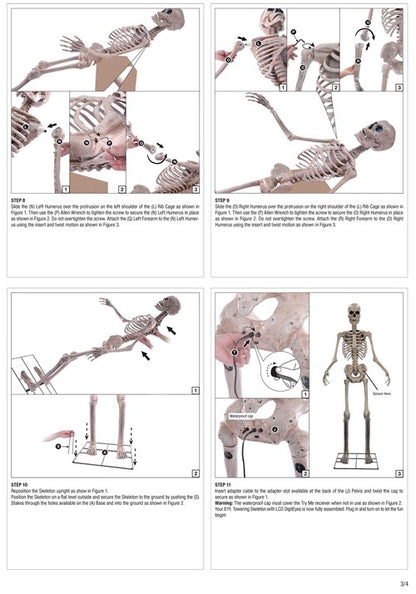 8FT Animated Giant Skeleton Decoration - US 7199