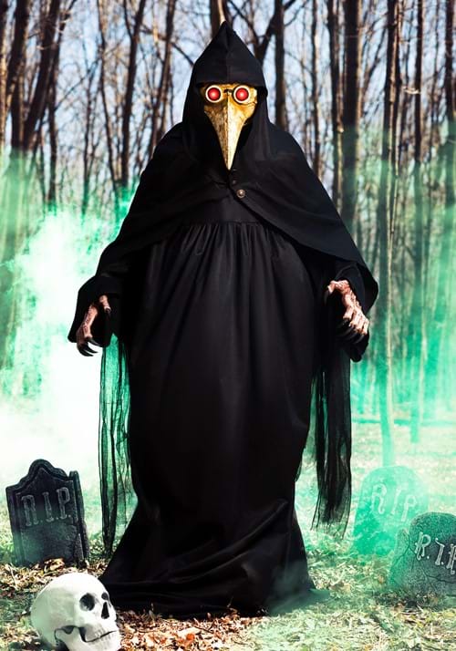 7.5FT Giant Animatronic Plague Doctor Halloween Decoration - US 3802