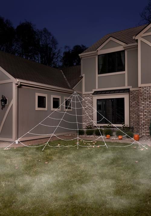 23FT Giant Spider Web Outdoor Halloween Yard Decoration - US 3858