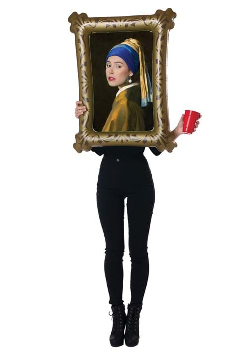 Adult Girl with the Pearl Earring Inflatable Painting Costume - US 1176