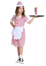50's Car Hop Costume Dress for Girls - US 2708