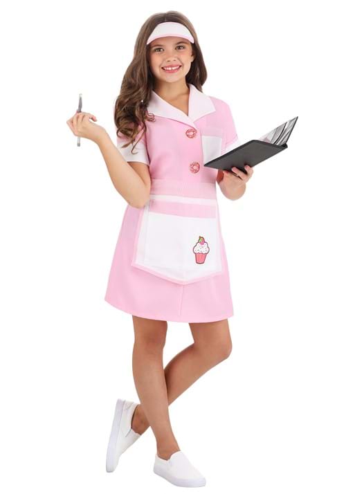50s Diner Waitress Costume for Girls - US 6724