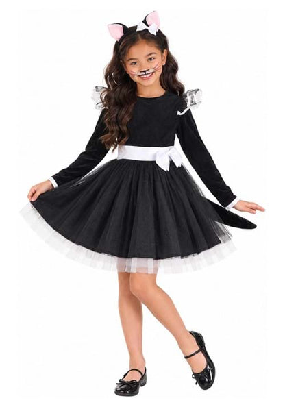 Black Cat Tutu Dress Costume for Girls - US 8545