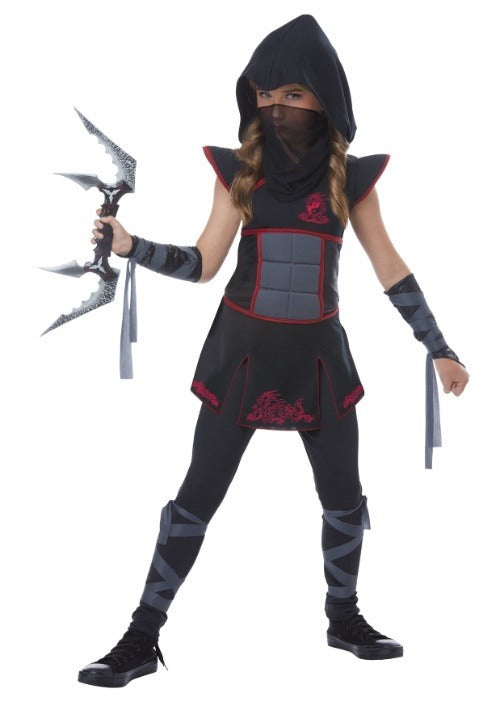 Black Ninja Costume for Girls - US 5984