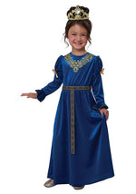 Girl's Blue Royal Renaissance Princess Costume - US 4619