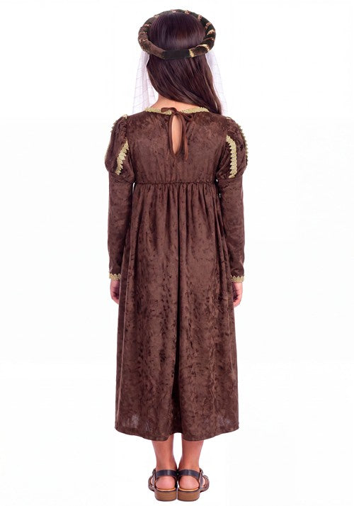 Girl's Brown Renaissance Princess Costume - US 6147