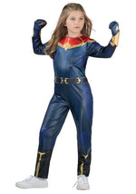 MCU Captain Marvel Costume for Girls - US 5149