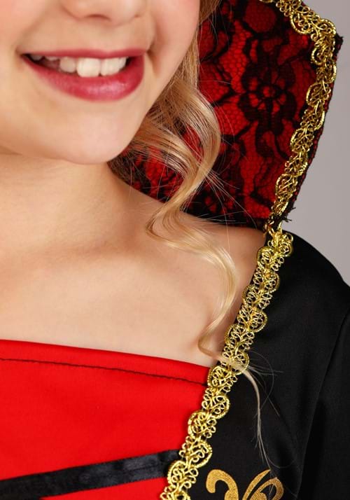 Girl's Black and Red Vampire Costume Dress - US 5464