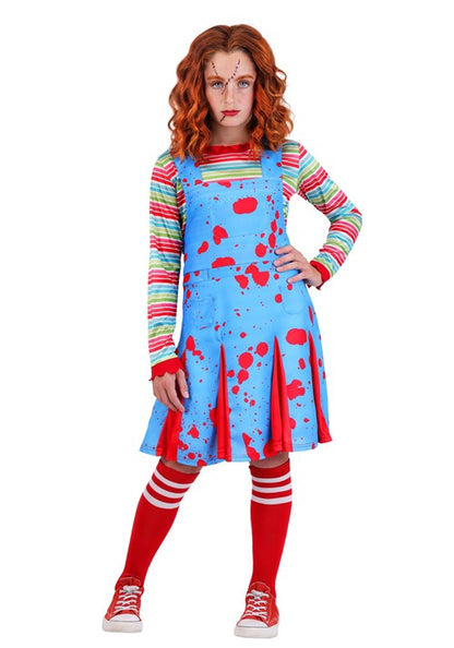 Girl's "Come Play" Killer Doll Costume - US 9483