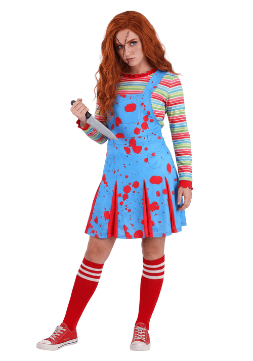 Girl's "Come Play" Killer Doll Costume - US 9483