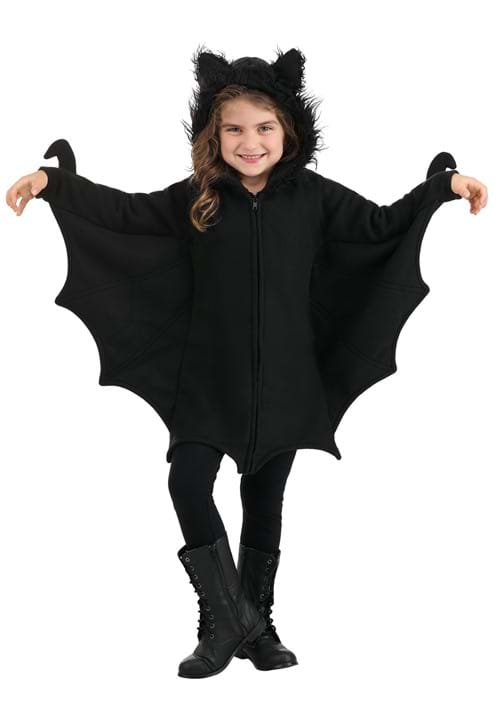 Cozy Black Bat Costume for Girls - US 0240