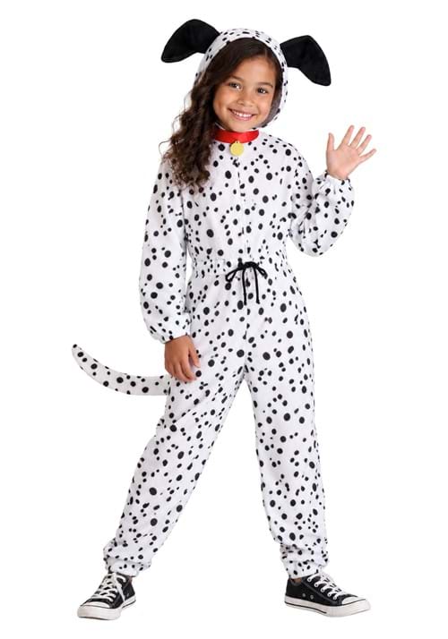 Cozy Dalmatian Jumpsuit Costume for Girls - US 9621