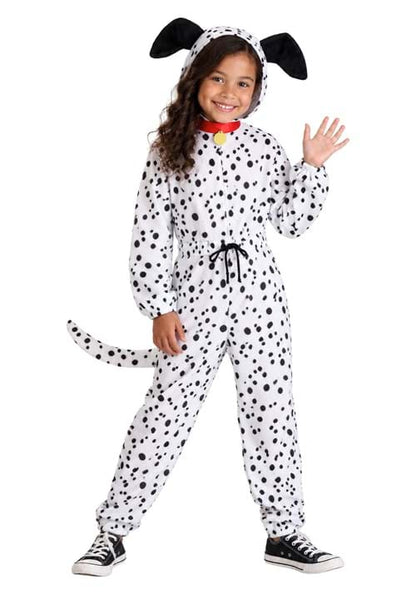 Cozy Dalmatian Jumpsuit Costume for Girls - US 9621