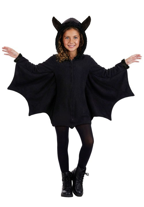 Girl's Cozy Fleece Bat Zip Up Costume Dress - US 1390