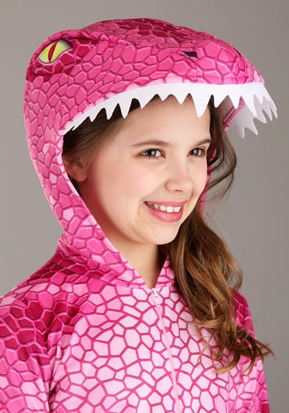 Girl's Pink Daring Dinosaur Costume - US 0745