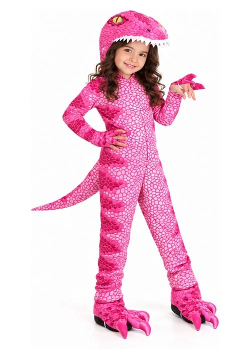 Girl's Pink Daring Dinosaur Costume - US 0745