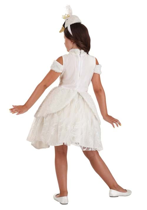 Girl's Deluxe Swan Costume Dress - US 9676