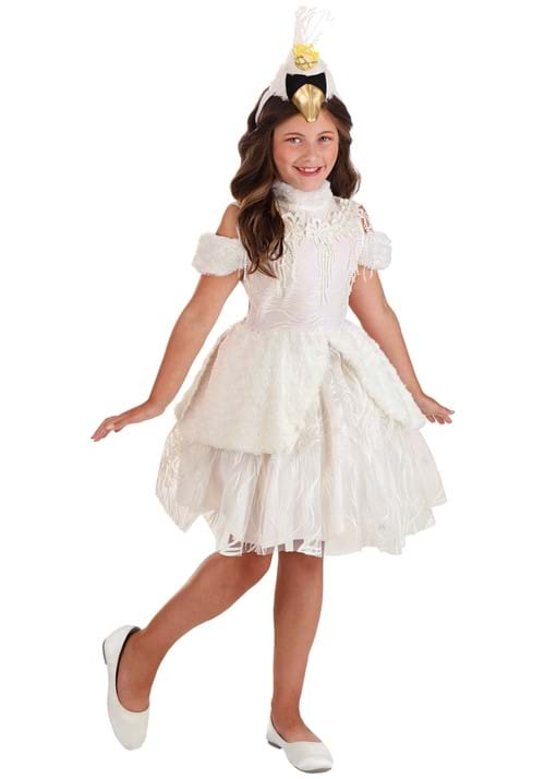 Girl's Deluxe Swan Costume Dress - US 9676