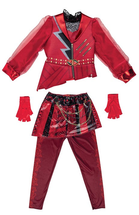 Girl's Disney Descendants Wicked Wonderland Deluxe Red Costume - US 8700