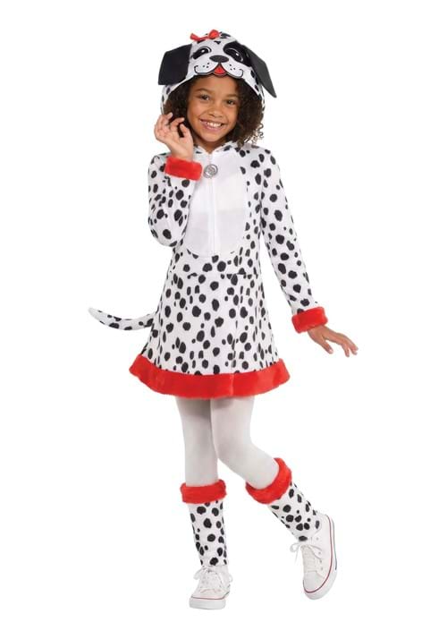 Girl's Dotted Dalmatian Doggy Costume Dress - US 5451