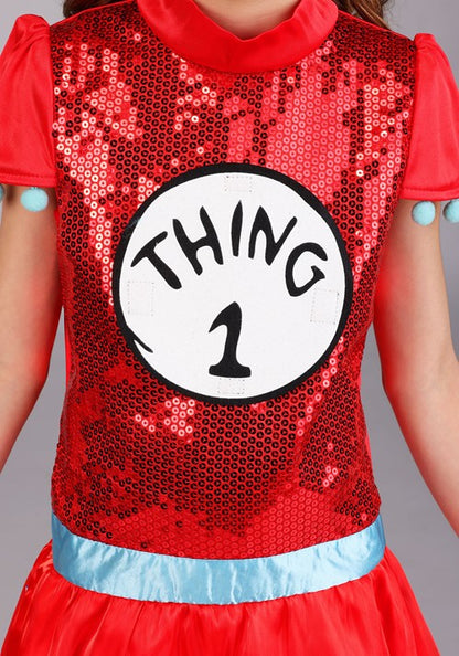Girl's Dr. Seuss Thing 1/2 Costume Dress - US 0945
