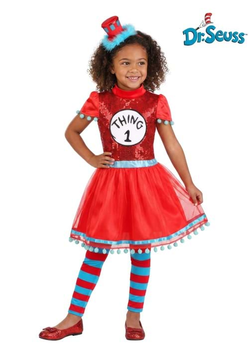 Girl's Dr. Seuss Thing 1/2 Costume Dress - US 0945