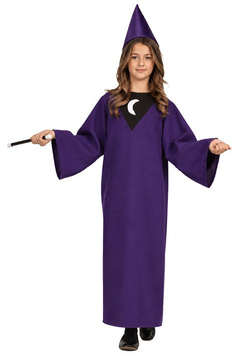 Girl's Simple Magic Sorceress Purple Costume Robe - US 0717