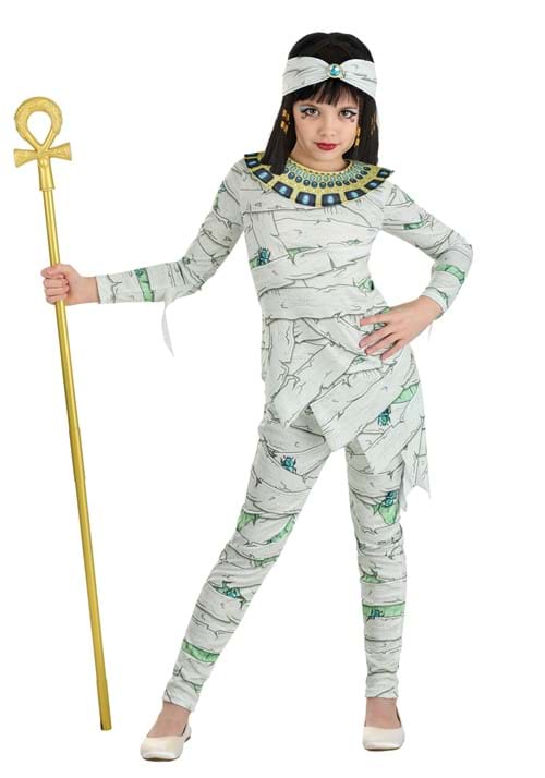 Egyptian Mummy Costume for Girls w/ Scarabs - US 2895