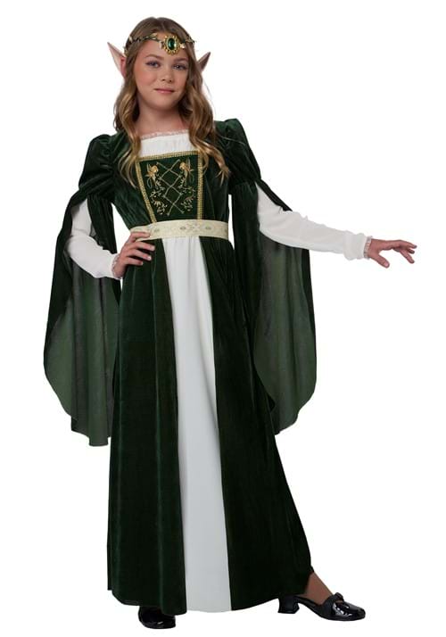 Girl's Elven Renaissance Princess Costume Dress - US 3886