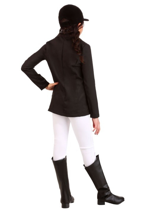 Girl's Black Equestrian Costume - US 2286