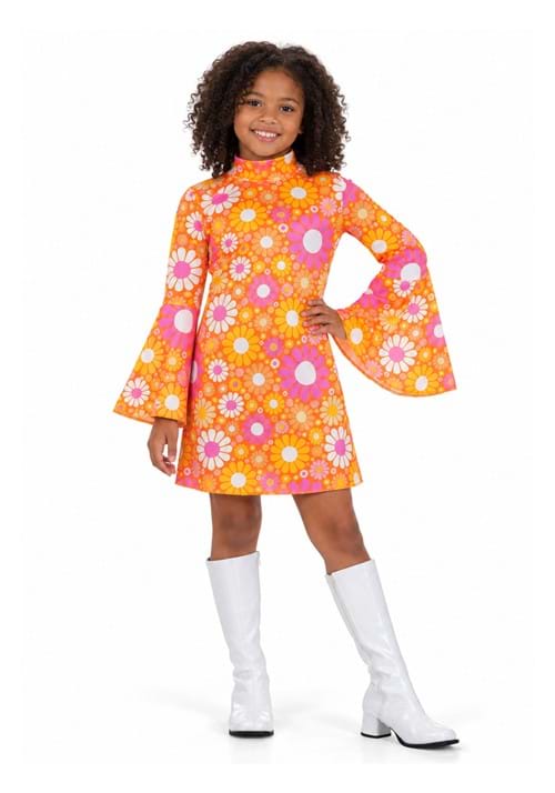 Girl's Far Out Flower Dress Costume - US 6018