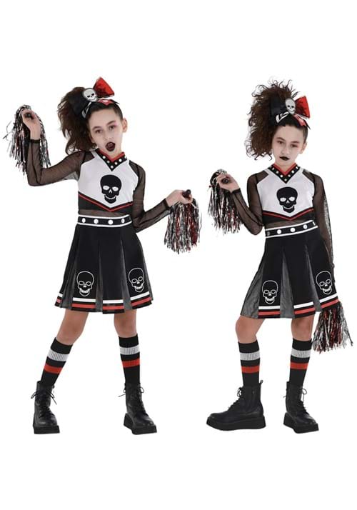 Girl's Fear Squad Dead Zombie Cheerleader Costume - US 4755