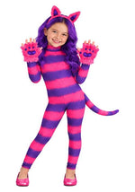 Feisty Cheshire Cat Bodysuit Girl's Costume - US 6873