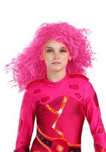 Girl's Fiery Superhero Costume Pink Wig - US 4204