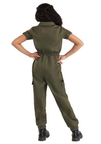 Flight Suit Top Gun Costume for Girls - US 4726