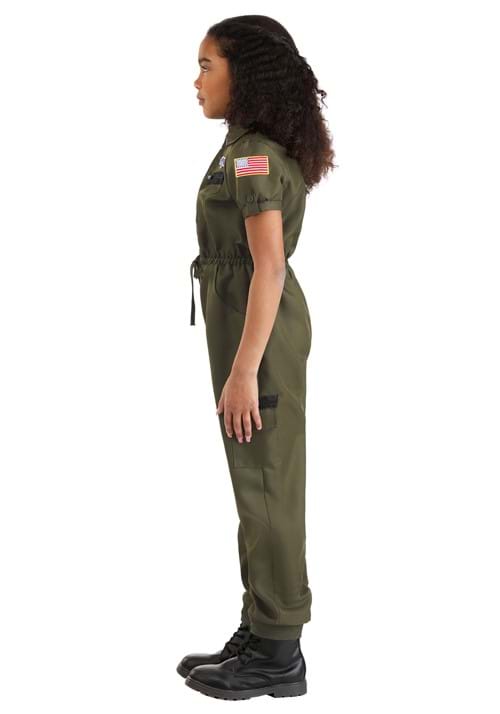 Flight Suit Top Gun Costume for Girls - US 4726