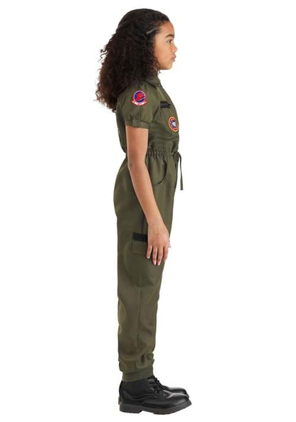 Flight Suit Top Gun Costume for Girls - US 4726